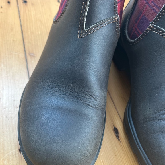 Blundstone Boots Brown with Pink Tartan Size 7 1/2 or 4 1/2 Women - Picture 10 of 13